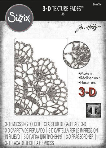 3D Texture Fades Embossing Folder - Doily