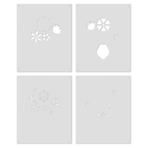 Flowers in Vase - Color Layering Stencils