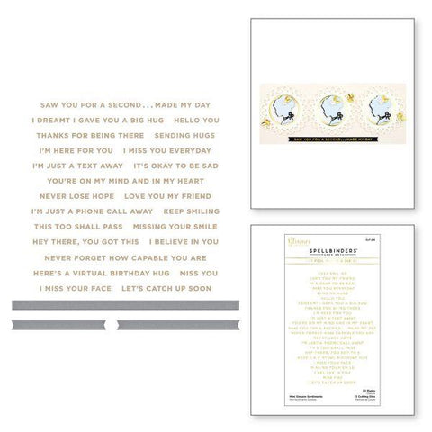 Truly Yours Collection- Mini Sincere Sentiments Glimmer Hot Foil Plate & Die Set