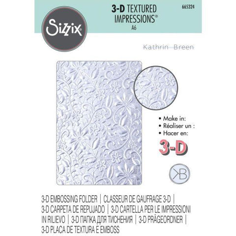 3D Textured Empressions Embossing Folder - Lacey