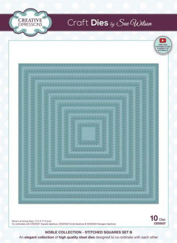 Noble Collection Dies -  Stitched Squares Set B