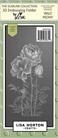 3D Slimline Embossing Folder with Cutting Die - Wild Peony
