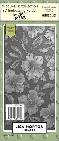 3D Slimline Embossing Folder with Cutting Die - Hibiscus