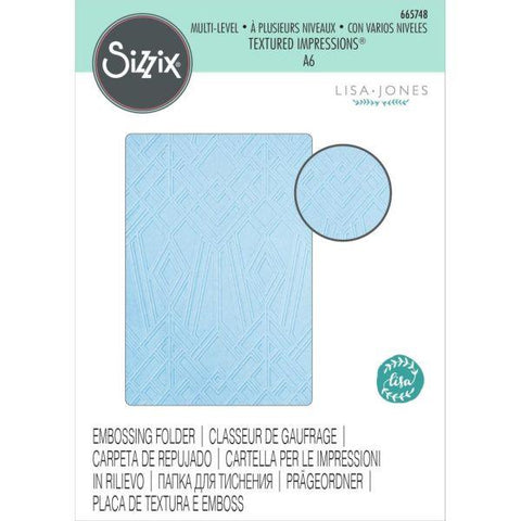 Multi Level Textured Impressions Embossing Folder - Geo Diamonds