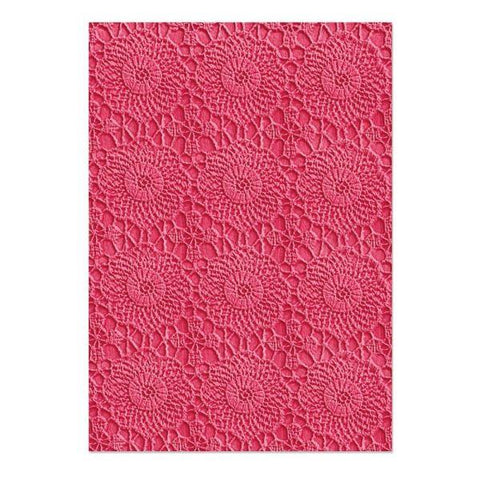 3D Textured Impressions Embossing Folder - Crochet Mandala