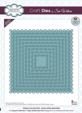 Noble Collection - Scalloped Squares Dies