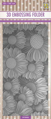 3D Slimline Embossing Folder - Marigolds