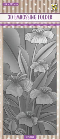 3D Slimline Embossing Folder - Lilies