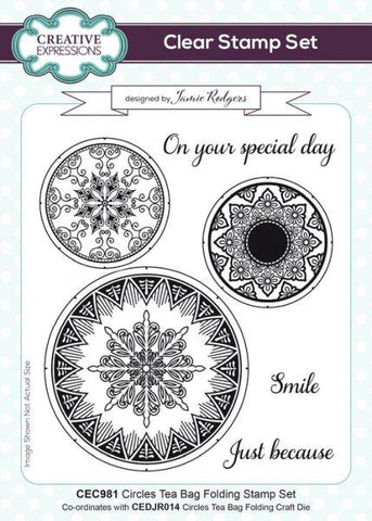 Tea Bag Folding Clear Stamp Set - Circles