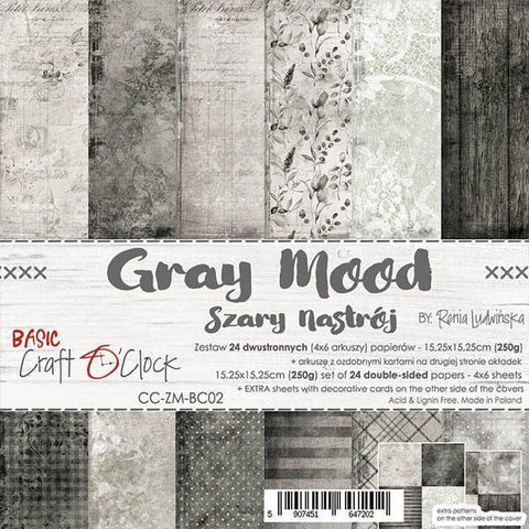 Basics - Gray Mood - 6x6 Paper Collection