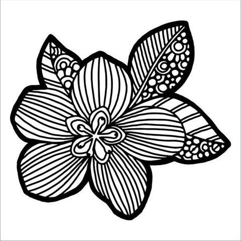 Flower Blossom - 6x6 Stencil