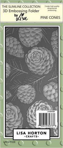 3D Embossing Folder  -Pine Cones Slimline