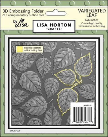 3D Embossing Folder with Die - Variegated Leaf