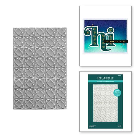 3D Embossing Folder - Origami Folds