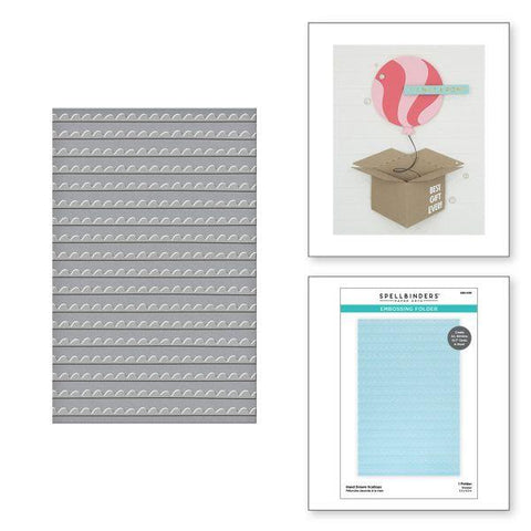 Birthday Celebration - Hand Drawn Scallops Embossing Folder