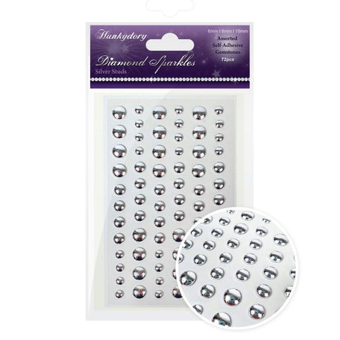 Diamond Sparkles Gemstones - Silver Stud Embellishments
