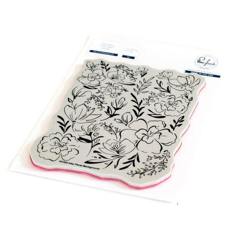 Inky Floral Background - Cling Stamp