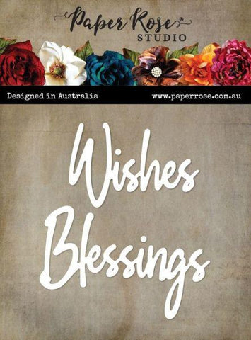 Tall Script Words - Wishes Blessing - Dies