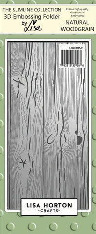 Slimline 3D Embossing Folder - Natural Woodgrain