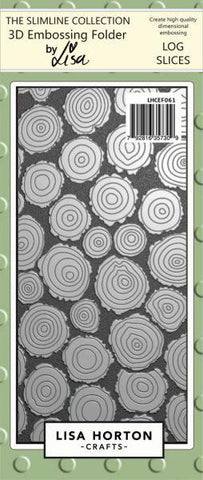 Slimline 3D Embossing Folder - Log Slices