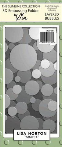 Slimline 3D Embossing Folder - Layered Bubbles