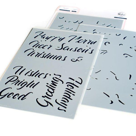 Brushed Sentiments - Holiday - Layering Stencils
