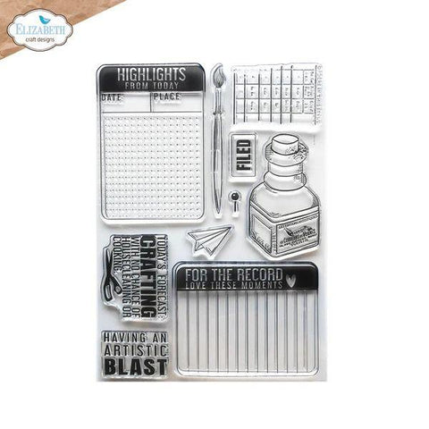 For the Record Collection - Ink with Journaling Cards - Clear Stamps