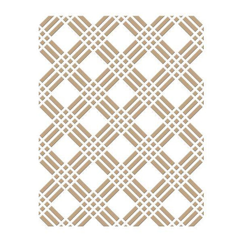 Tic Tac Toe Plaid - Hot Foil Glimmer Plate