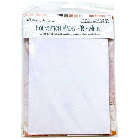 Memory Journal Foundation Pages - B - White