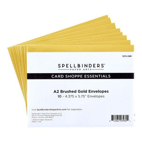 A2 Brushed Gold Envelopes