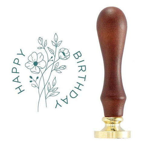 Sealed Collection - Wildflower Happy Birthday Wax Seal Stamp