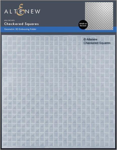 Checkered Squares - 3D Embossing Folder