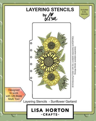Layering Stencils - Sunflower Garland
