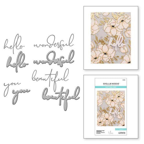 Anemone Blooms Collection - Wonderful Scrip Sentiments Dies