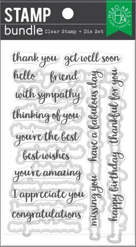 Friendly Messages - Stamp and Die Set
