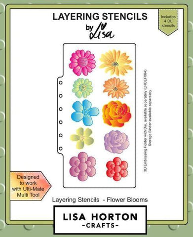 Flower Blooms - Slimline Layering Stencils