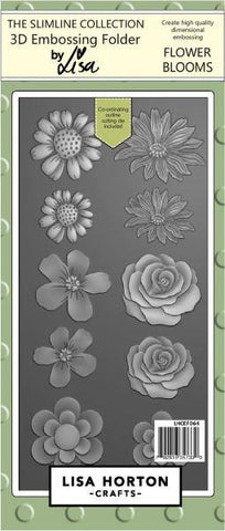 Flower Blooms - Slimline 3D Embossing Folder & Dies
