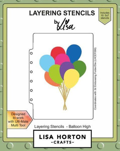 Balloon High - 5x7 Layering Stencils