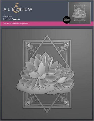 Lotus Frame - 3D Embossing Folder