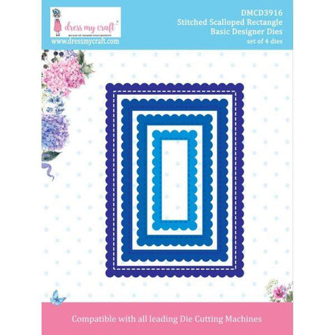 Basic Designer Dies - Stitched Scalloped Rectangle