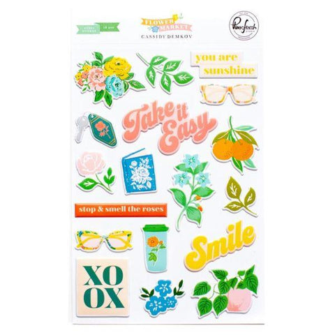 Flower Market - Puiffy Stickers