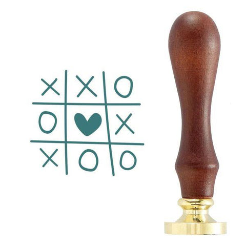 Sealed for Spring Collection - Heart Tic Tac Toe Wax Seal Stamp