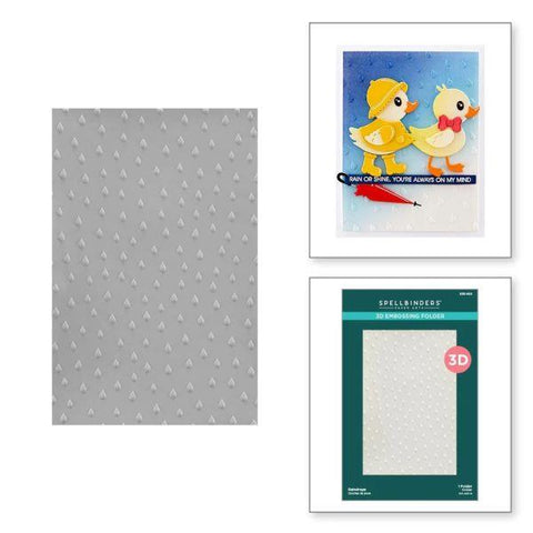 Showered with Love Collection - Raindrops 3D Embsing Folder