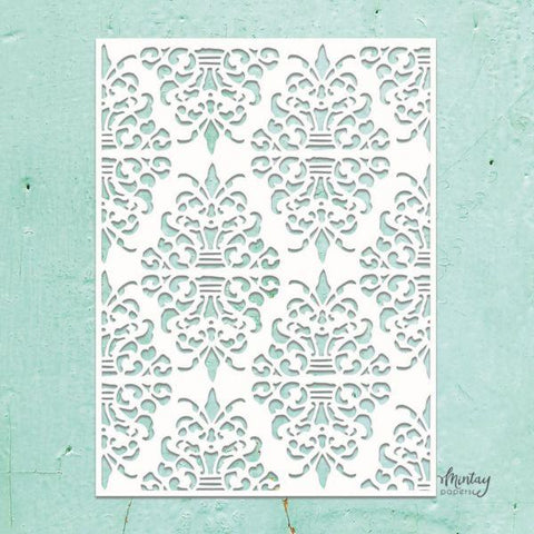 6x8 Stencil - Damask
