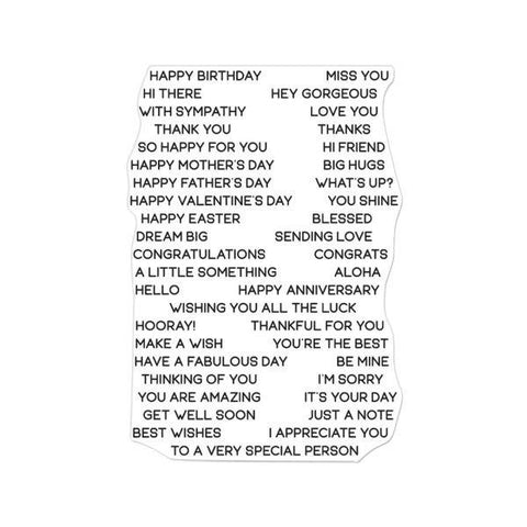Everyday Sentiment Strips - Clear Stamp