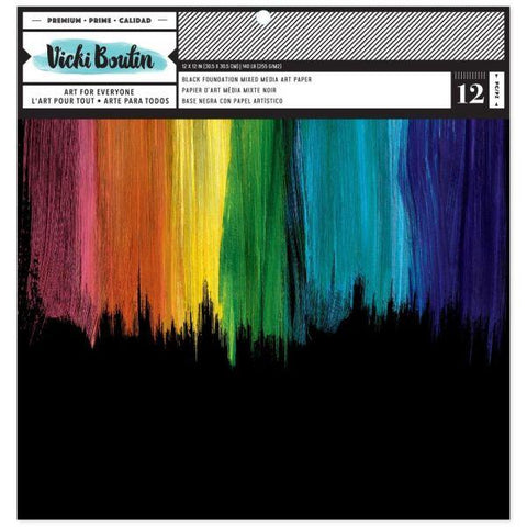 Mixed Media Foundation Paper - 12x12 Paper Pad - Black