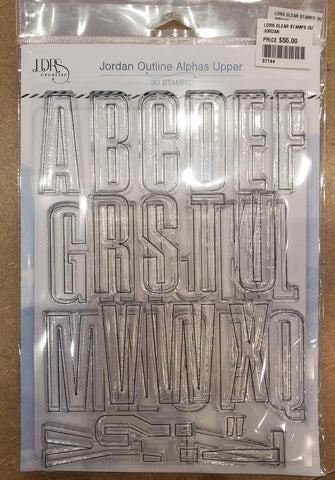 Jordan Outline Alpha Jumbo Upper 6 x 8 Stamp