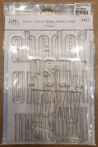 Jordan Outline Alphas Jumbo Lower 6 x 8 Stamps