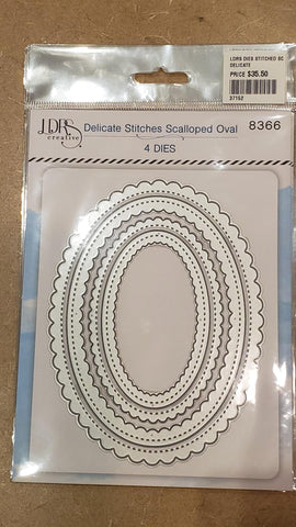 Delicate Stitches Scalloped Oval Die