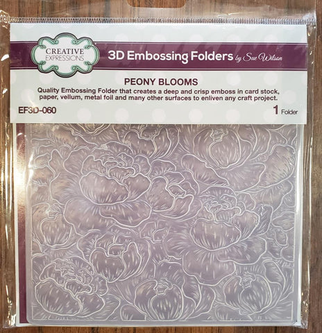 Peony Blooms 3D Embossing Folder